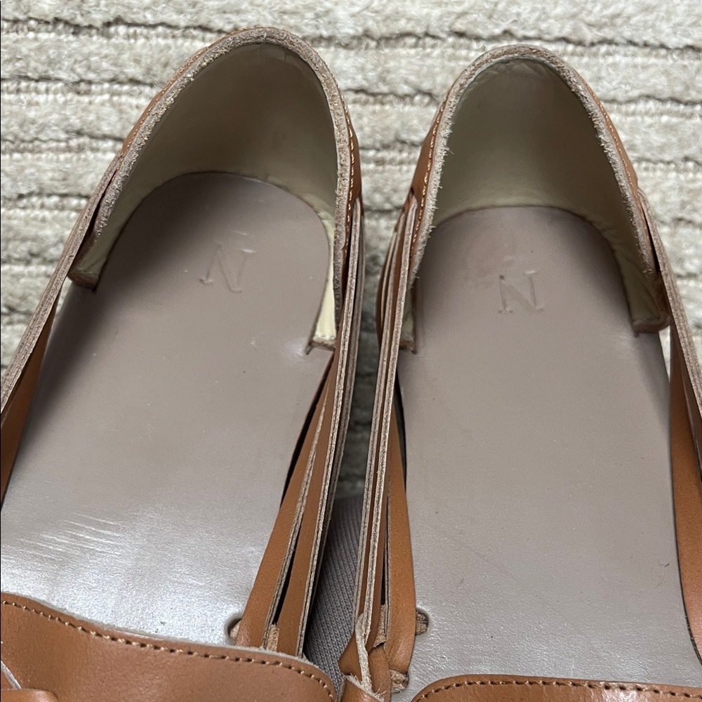 Nisolo Tan Woven Leather Huarache Flats - Picture 6 of 15